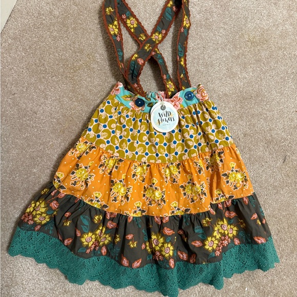 NWT Wildflowers Floral Tiered Dress with Lace Trim, size 6 - Picture 1 of 8